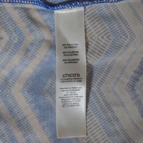 Chico’s Chevron Print Top / Blouse - Size 2 - GUC - Picture 7 of 10